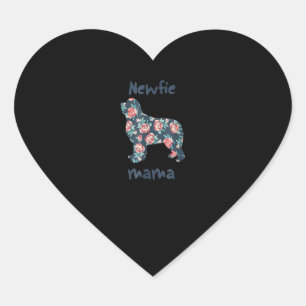 Newfie mama Newfoundland dog mum present Heart Sticker