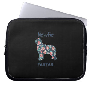 Newfie mama newfoundland dog mum present laptop sleeve