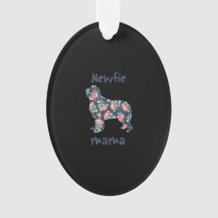 Newfie mama   Newfoundland dog mum present Ornament