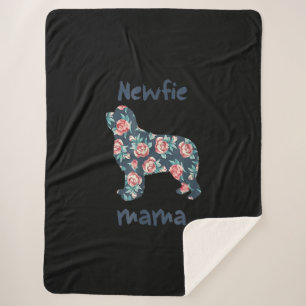 Newfie mama Newfoundland dog mum present Sherpa Blanket