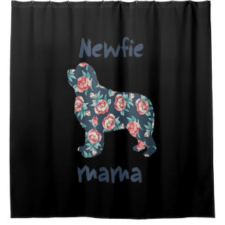 Newfie mama | Newfoundland dog mum present Shower Curtain