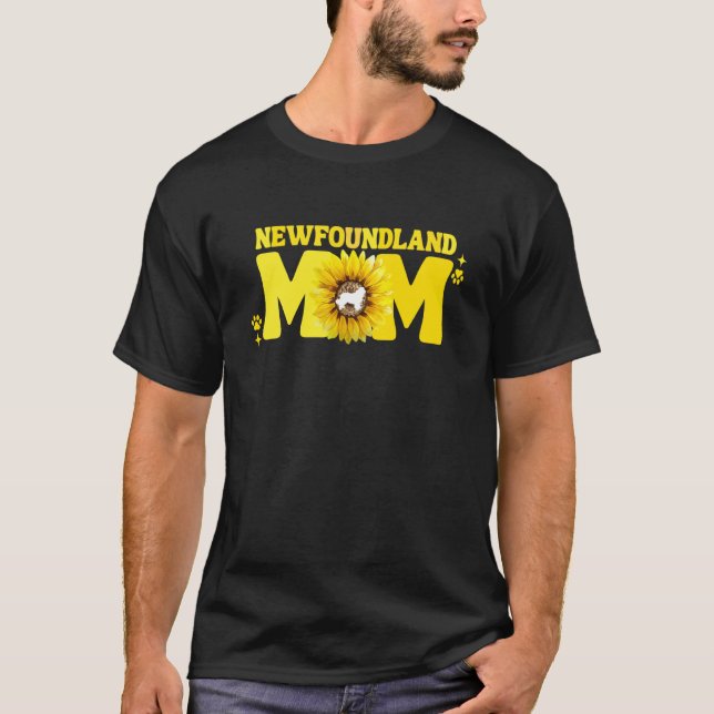 Newfie Mom For Women Newfy Newfoundland Dog Mom Su T-Shirt (Front)