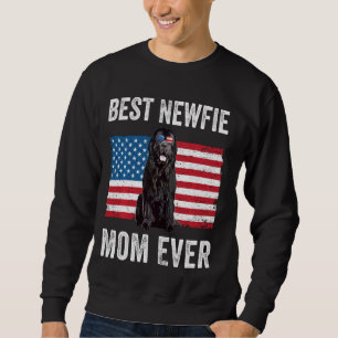 Newfie Mum American Flag Newfoundland Dog Owner F Sweatshirt