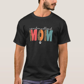 Newfie Mum For Women Newfy Newfoundland Dog Mum Ma T-Shirt