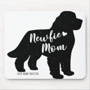Newfie Mum, Newfoundland Dog Silhouette Mouse Pad