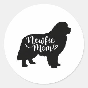 Newfie Mum - Newfoundland Mum - Newfie Dog Moms Classic Round Sticker