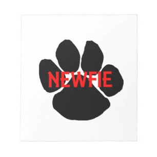 newfie name paw notepad