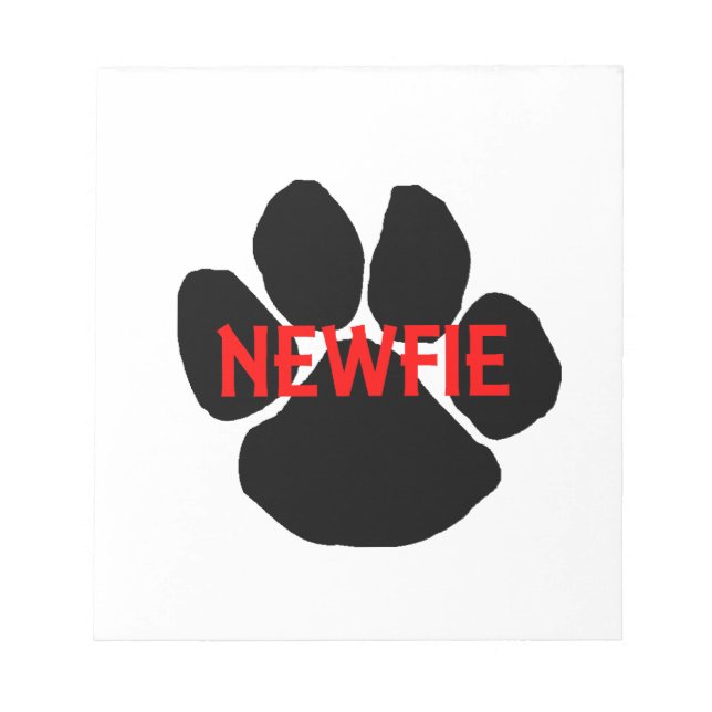 newfie name paw notepad (Front)