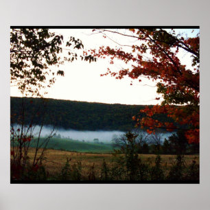 NEWFIELD NEW YORK MORNING FOG poster