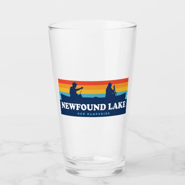 Newfound Lake New Hampshire Canoe Glass (Front)