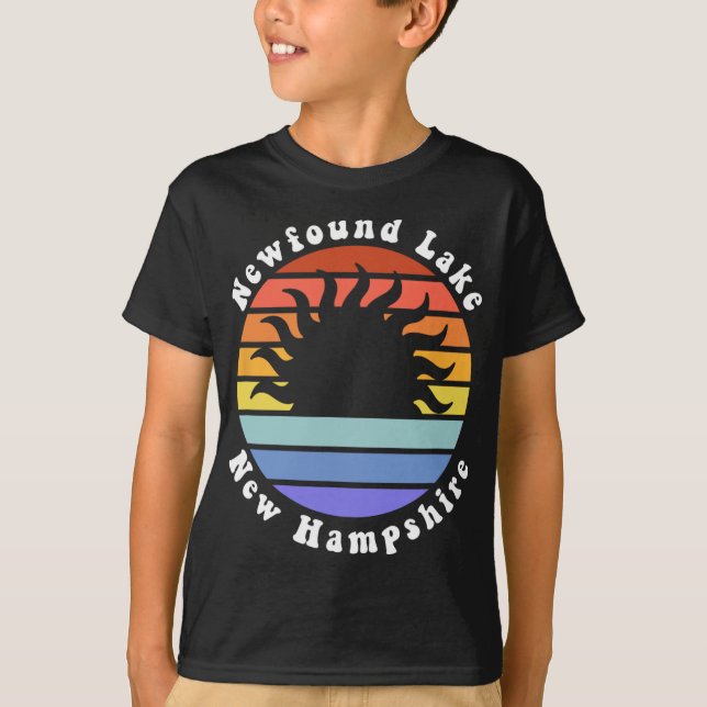Newfound Lake New Hampshire Sunrise Family Vacatio T-Shirt (Front)