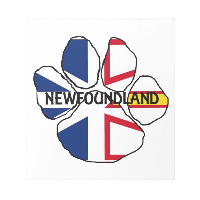 Newfoundland_and_Labrador flag name paw Notepad (Front)