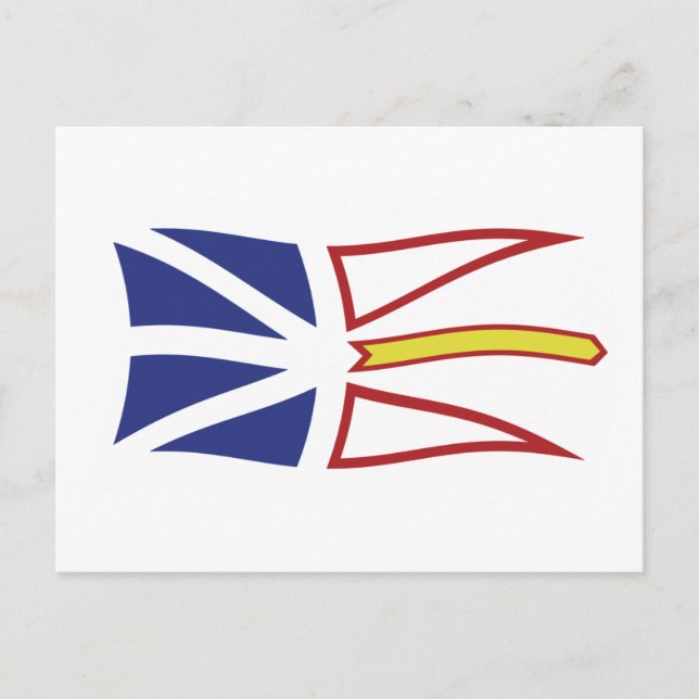 Newfoundland And Labrador Flag Postcard (Front)
