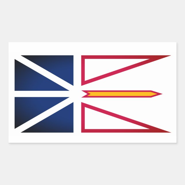 Newfoundland and Labrador flag (vertical) Rectangular Sticker (Front)