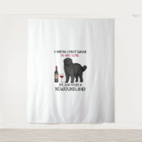 Newfoundland and wine Funny dog