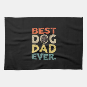 Newfoundland best dog dad ever gifts tea towel