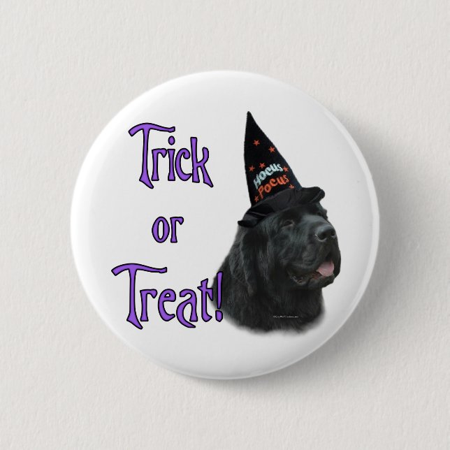 Newfoundland (black) Trick 6 Cm Round Badge (Front)