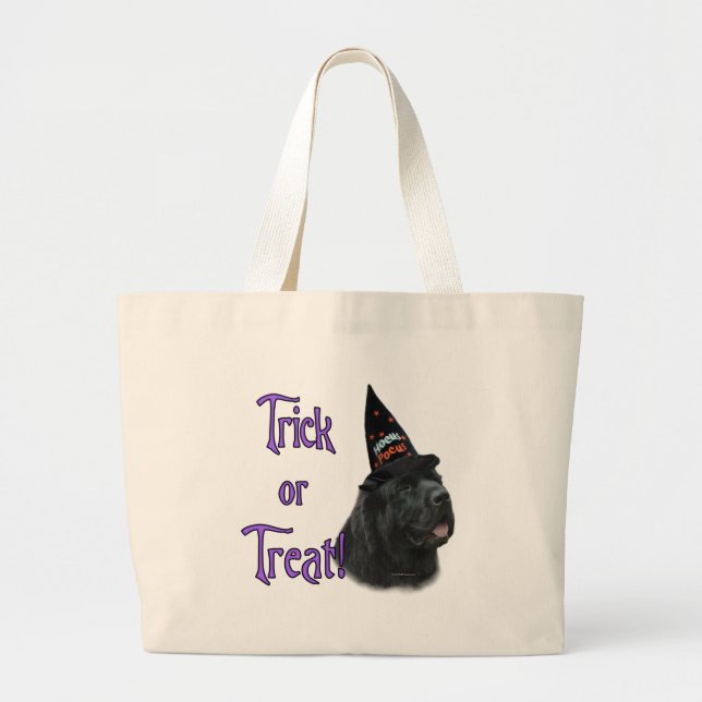 Newfoundland (black) Trick Large Tote Bag (Front)