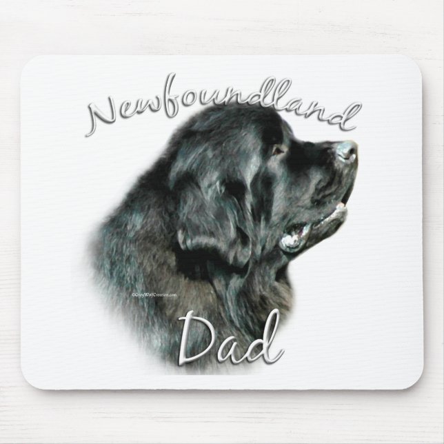Newfoundland (blk) Dad 2 Mouse Pad (Front)