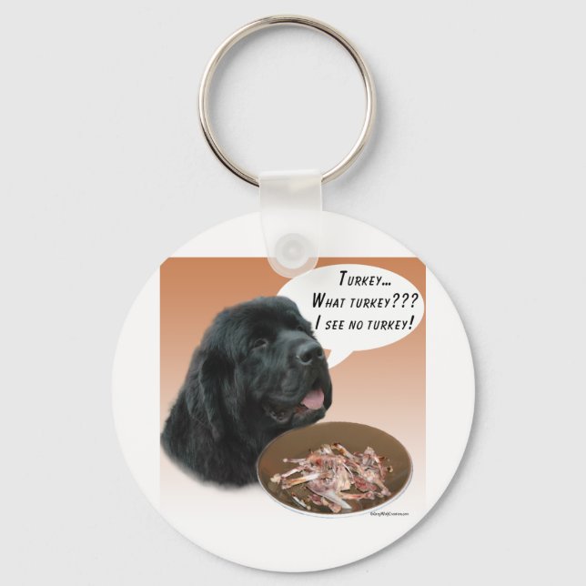 Newfoundland (blk) Turkey Key Ring (Front)