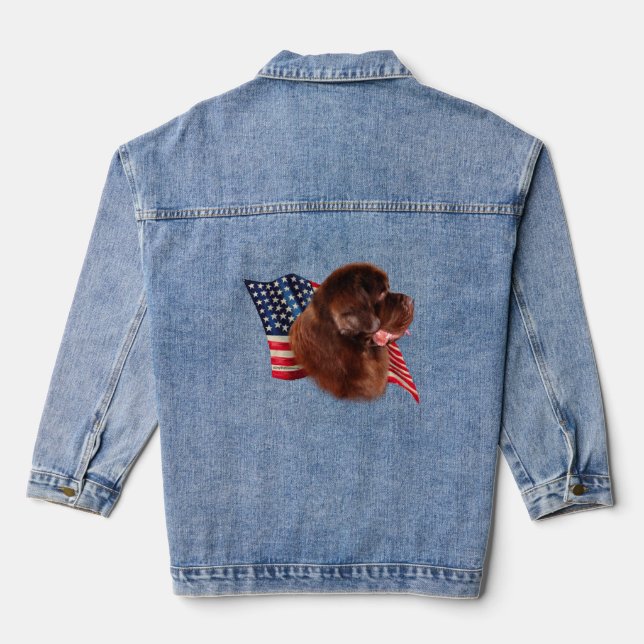 Newfoundland (brown) Flag Denim Jacket (Back)