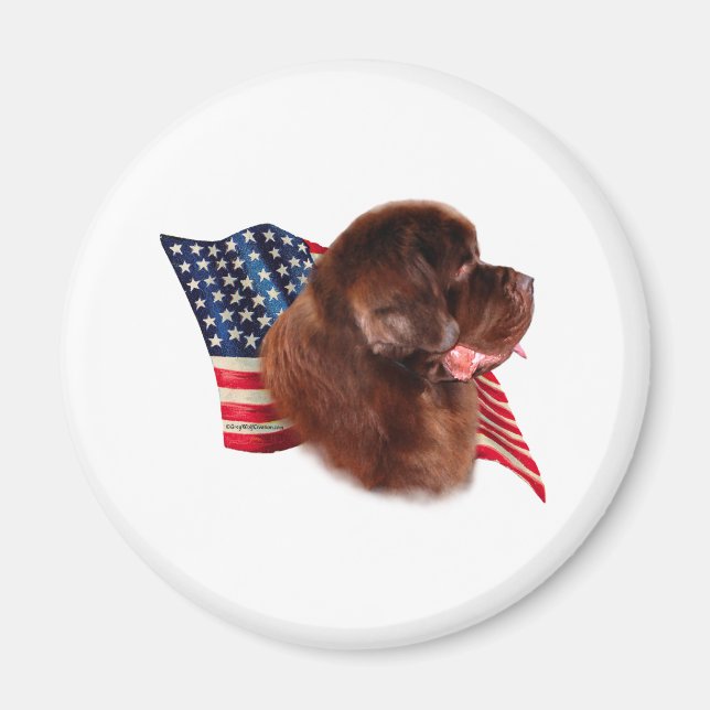 Newfoundland (brown) Flag Magnet (Front)