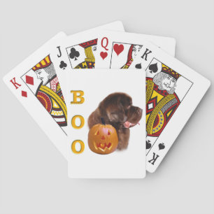 Newfoundland Brown Halloween BOO Playing Cards