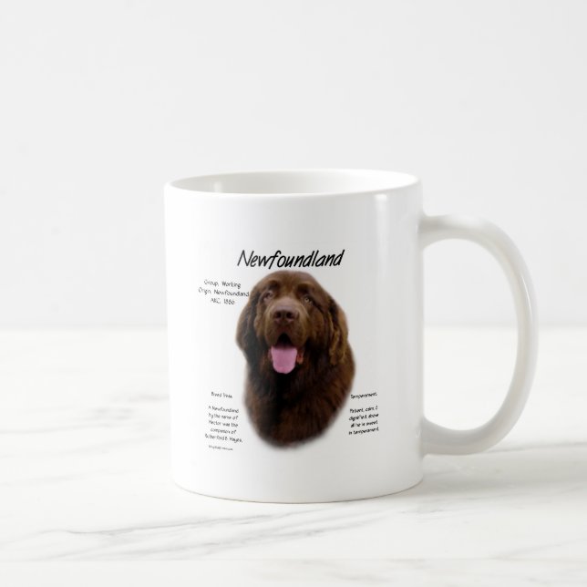 Newfoundland (Brown) History Design Coffee Mug (Right)