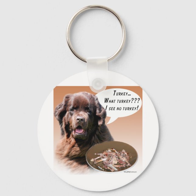 Newfoundland (brown) Turkey Key Ring (Front)