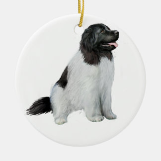 Newfoundland  (C) - Landseer #1 Ceramic Tree Decoration