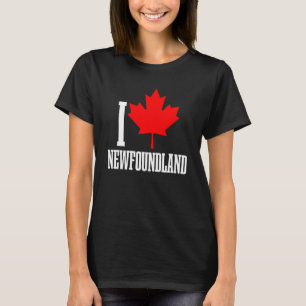 Newfoundland Canada Maple Leaf Canadian Flag Pride T-Shirt