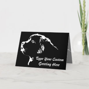 Newfoundland Card Custom Newfoundland Dog Card