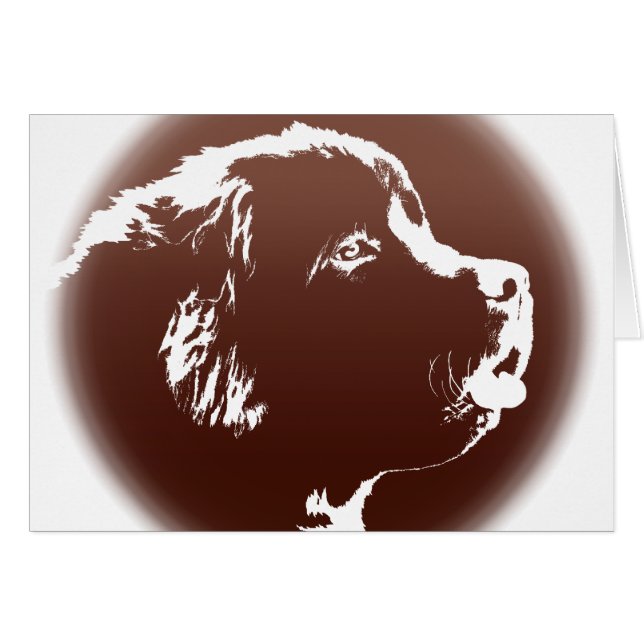 Newfoundland Card Custom Newfoundland Dog Card (Front Horizontal)