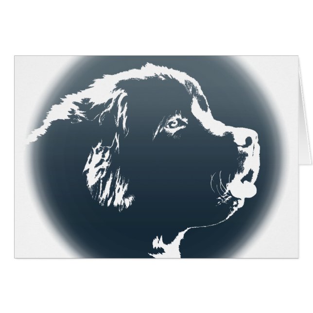 Newfoundland Card Custom Newfoundland Dog Card (Front Horizontal)