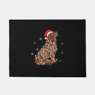 Newfoundland Christmas Light   Funny Dog Lover Doormat