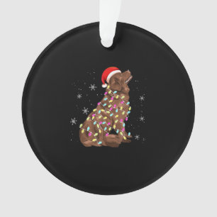 Newfoundland Christmas Light   Funny Dog Lover Ornament