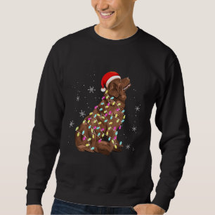 Newfoundland Christmas Light   Funny Dog Lover Sweatshirt
