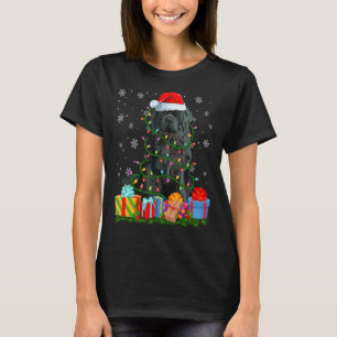 Newfoundland Christmas Lights   Xmas Dog   T-Shirt