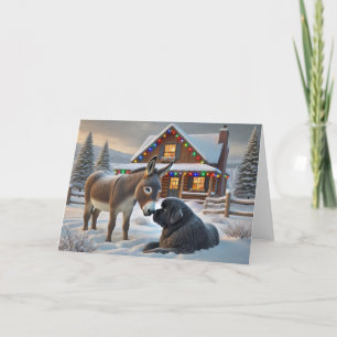 NEWFOUNDLAND CHRISTMAS - ON THE RANCH HOLIDAY CARD
