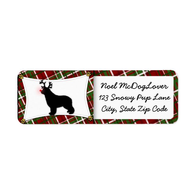 Newfoundland Christmas Return Address Label (Front)