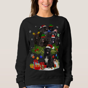 Newfoundland Christmas Tree Lights Funny Dog Xmas Sweatshirt