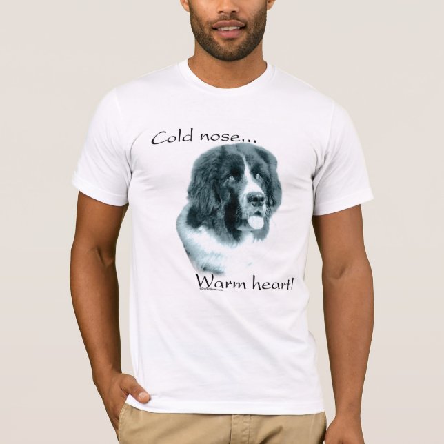 Newfoundland Cold Nose Warm Heart T-Shirt (Front)