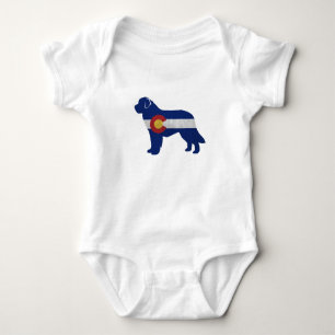 Newfoundland Colorado Flag Silhouette Baby Bodysuit