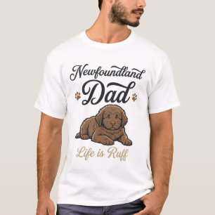 Newfoundland Dad Life Is Ruff Vintage Dog Shirt
