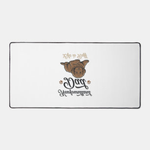 Newfoundland Dad Life Is Ruff Vintage Dog Shirt Desk Mat