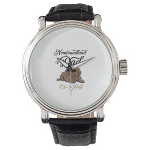 Newfoundland Dad Life Is Ruff Vintage Dog Shirt Watch