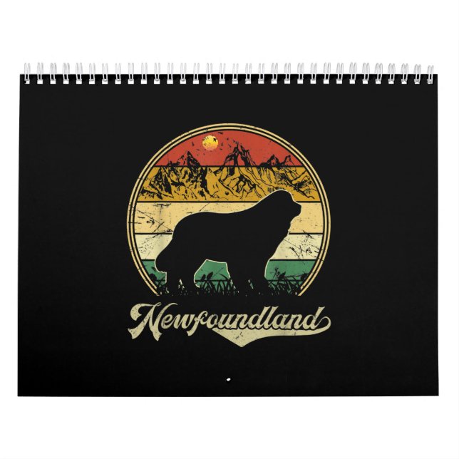 Newfoundland design | funny gift for dog lover calendar (Cover)