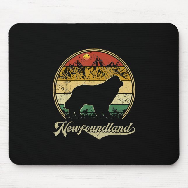 Newfoundland design | funny gift for dog lover mouse pad (Front)