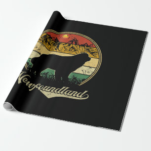 Newfoundland design   funny gift for dog lover wrapping paper