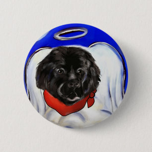 Newfoundland Dog 6 Cm Round Badge